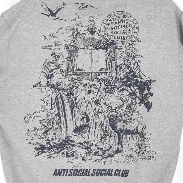 ★ ANTI SOCIAL SOCIAL CLUB★ King Sejong Hoodie TI24C070003 KING SEJONG HOODIE_GREY